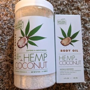 NEW! Natural Therapy Hemp Set (Body Oil & Bath Salts)